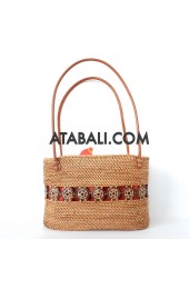 Ata unique women bag with coco wood